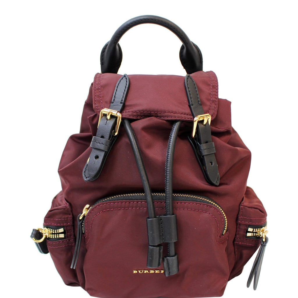 BURBERRY The Small Rucksack Nylon Backpack Red