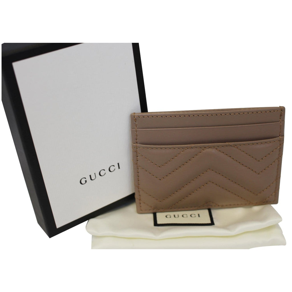 GUCCI GG Marmont Leather  Case Taupe 443127
