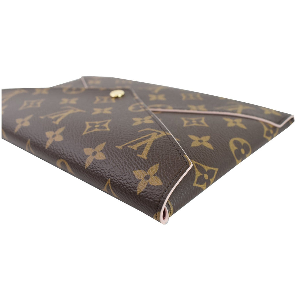 LOUIS VUITTON Kirigami Pochette Large Monogram Canvas Clutch Brown