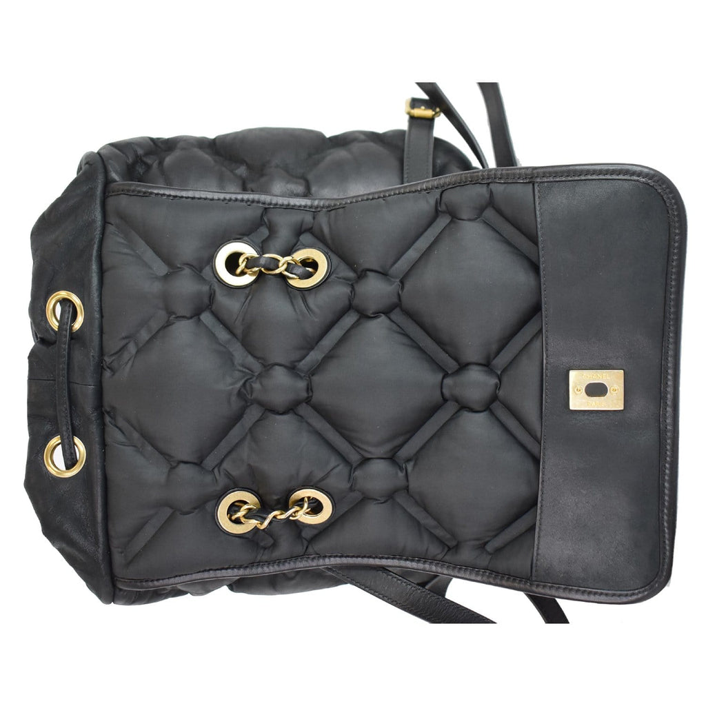 CHANEL Chesterfield Quilted Calfskin Backpack Black