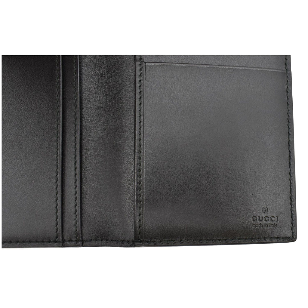 GUCCI Continental Long GG Guccissima Leather Wallet Black 224183