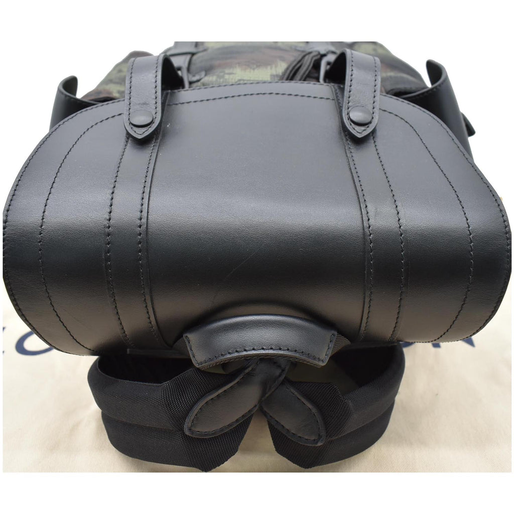 LOUIS VUITTON Christopher PM Camouflage Nylon Monogram Backpack Bag Black