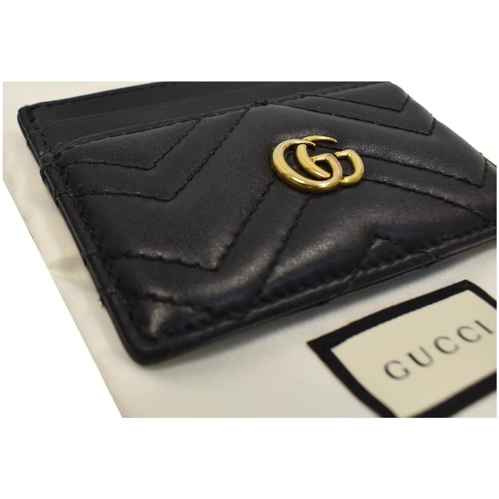 GUCCI GG Marmont Leather  Case Black 443127