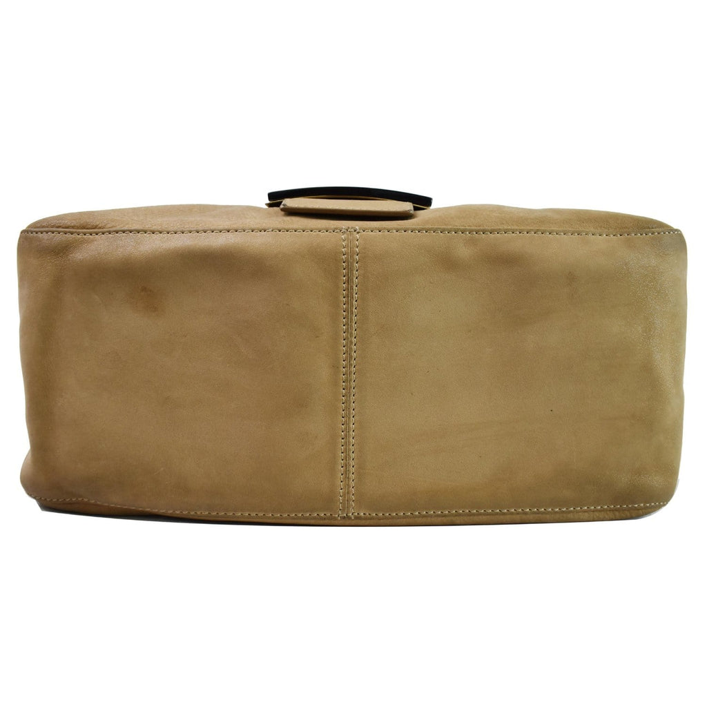 FENDI Mama Forever Large Flap Leather Shoulder Bag Yellow
