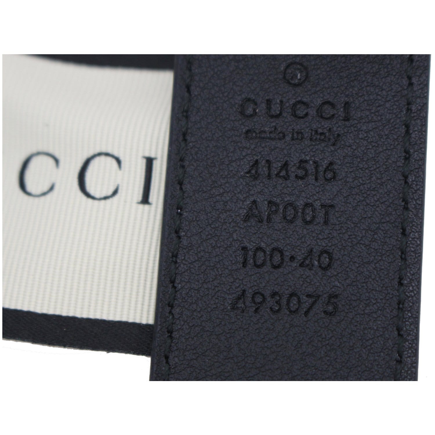 GUCCI Double G Buckle Leather Belt Black 414516 Size 100.40