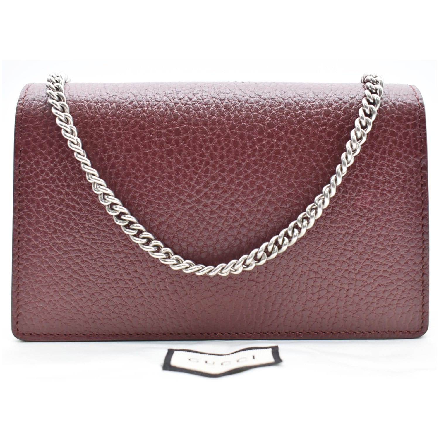 GUCCI Dionysus Super Mini Leather Shoulder Bag Burgundy 476432