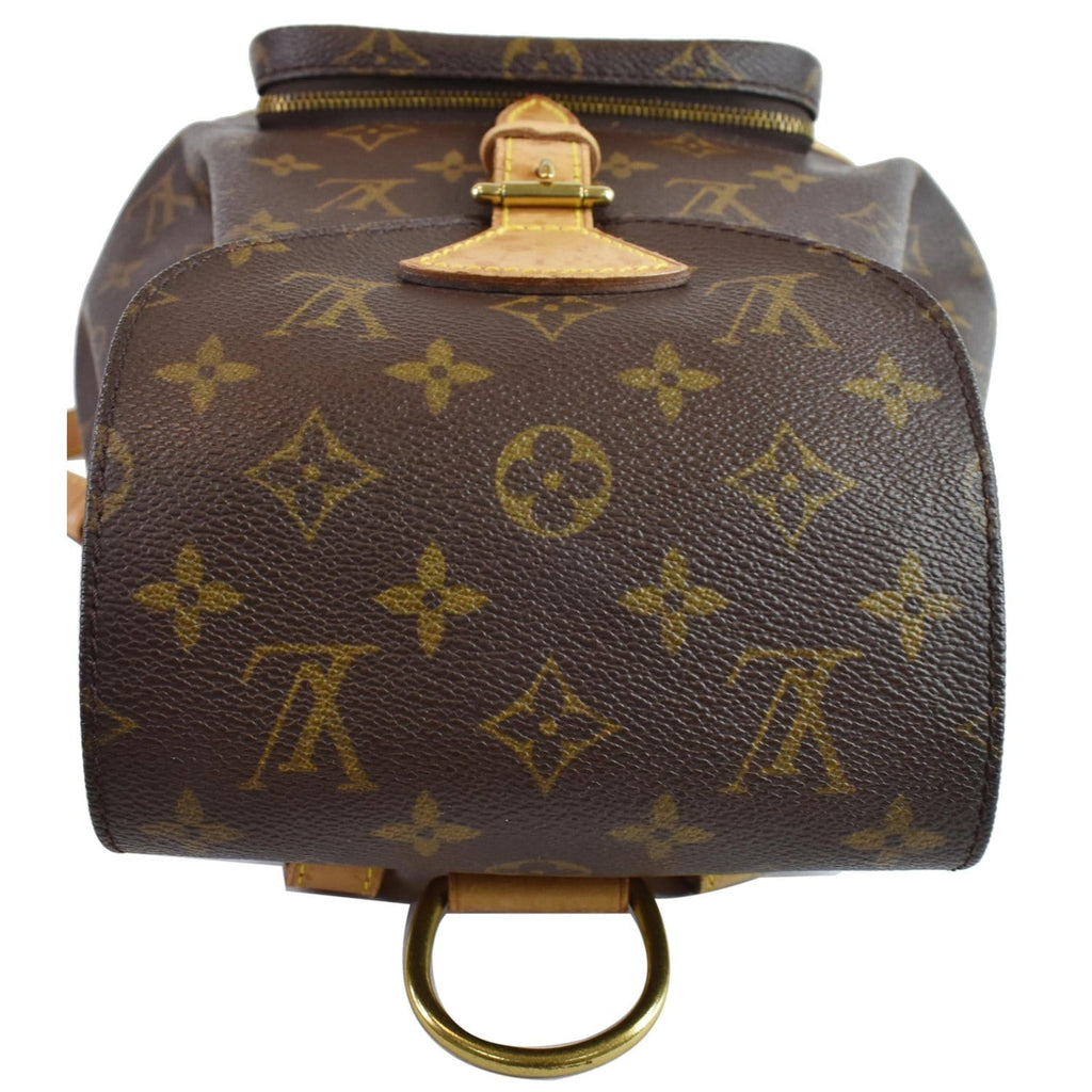 LOUIS VUITTON Montsouris MM Monogram Canvas Backpack Bag Brown