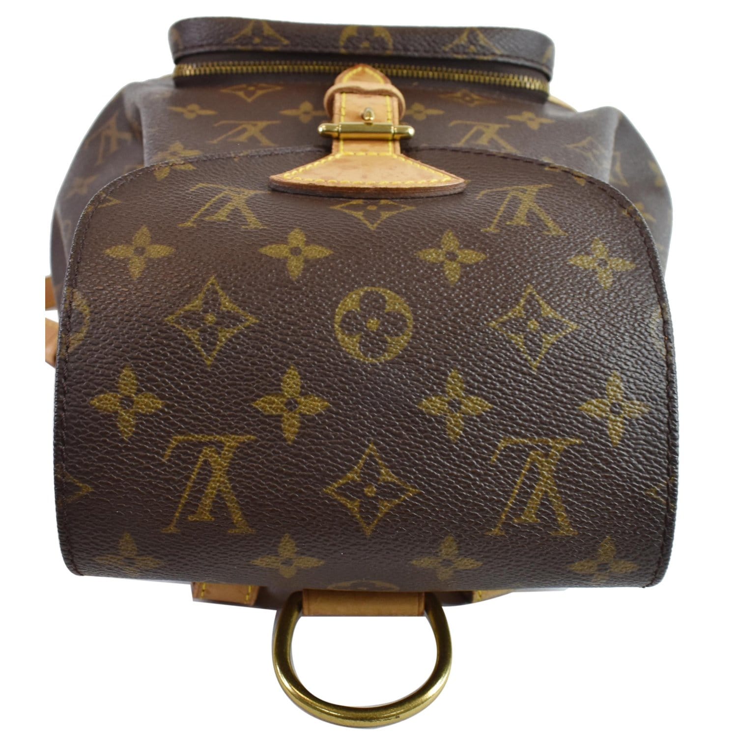 LOUIS VUITTON Montsouris MM Monogram Canvas Backpack Bag Brown