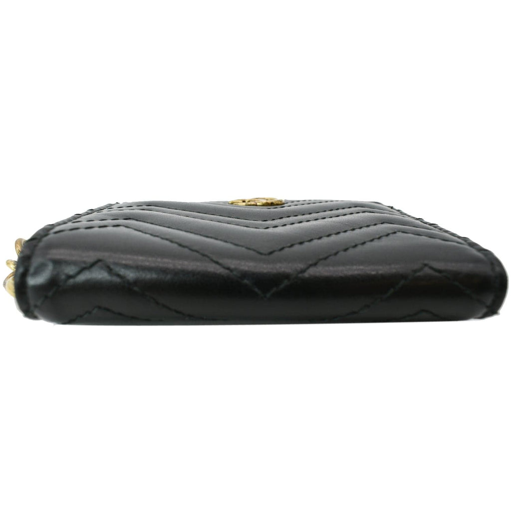 GUCCI Marmont GG Leather  Case Wallet Black 546579
