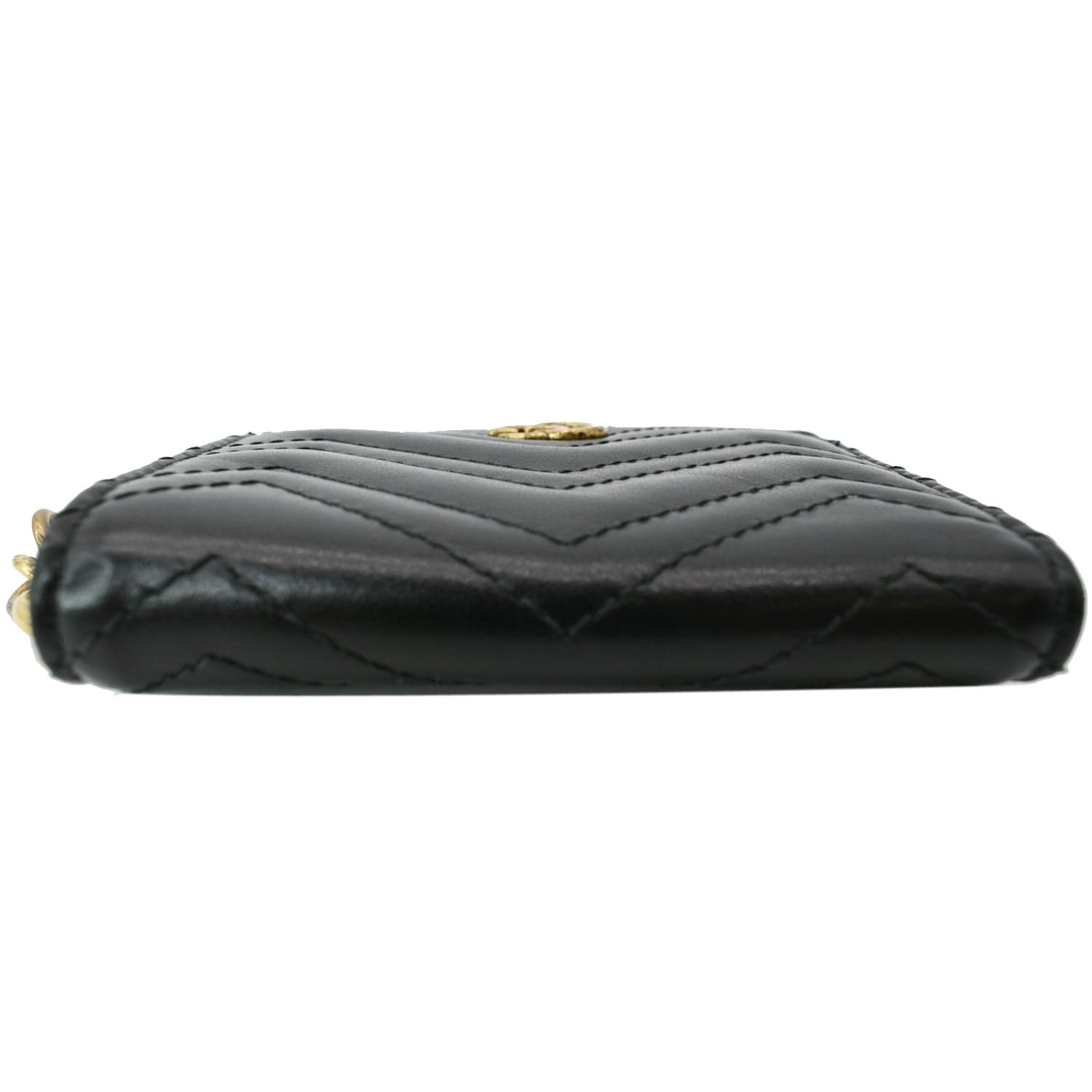 GUCCI Marmont GG Leather  Case Wallet Black 546579