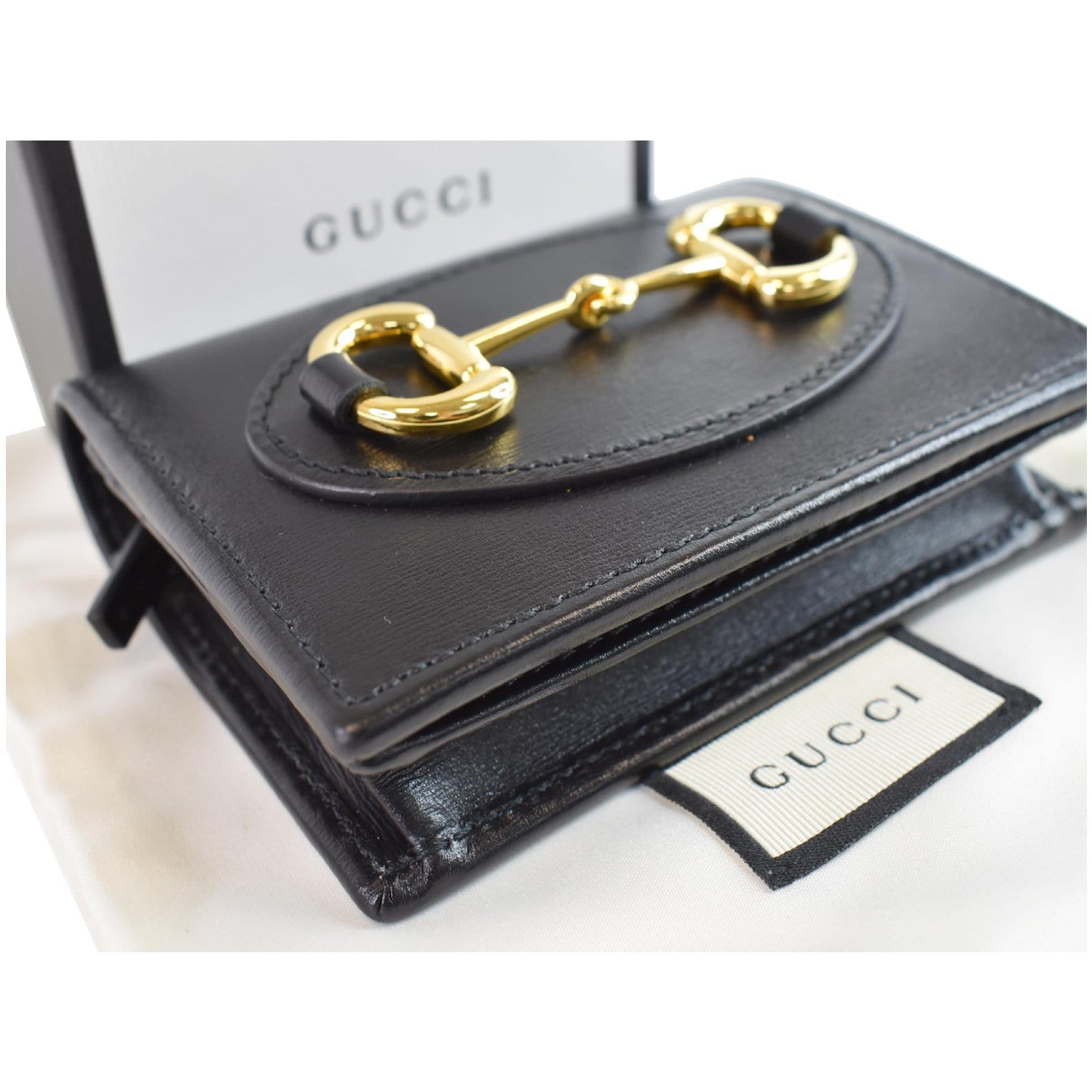 GUCCI Horsebit 1955  Case Wallet Black 621887