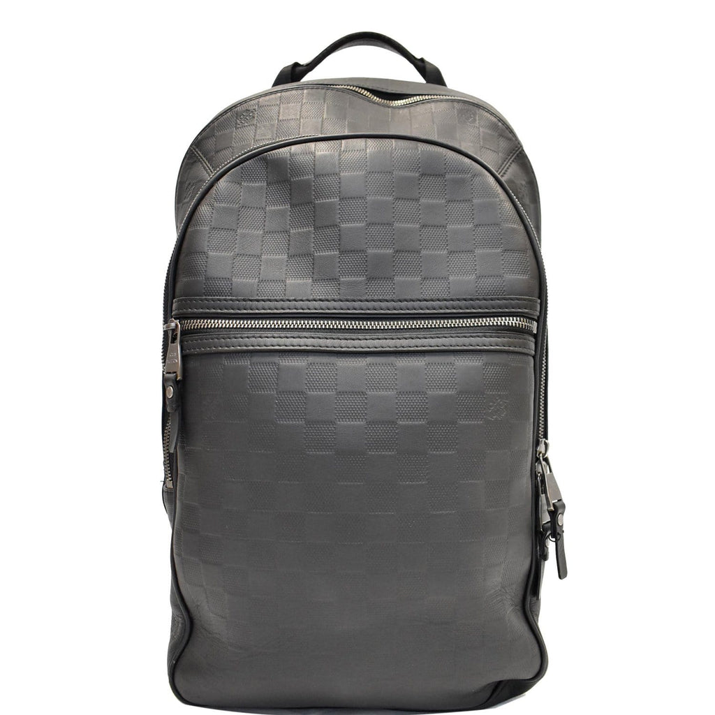 LOUIS VUITTON Michael Damier Infini Leather Backpack Bag Black