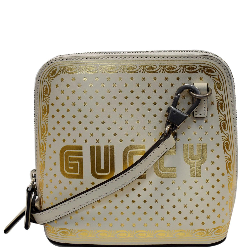 GUCCI Moon Steller Guccy Leather Crossbody Bag Ivory - Final Sale