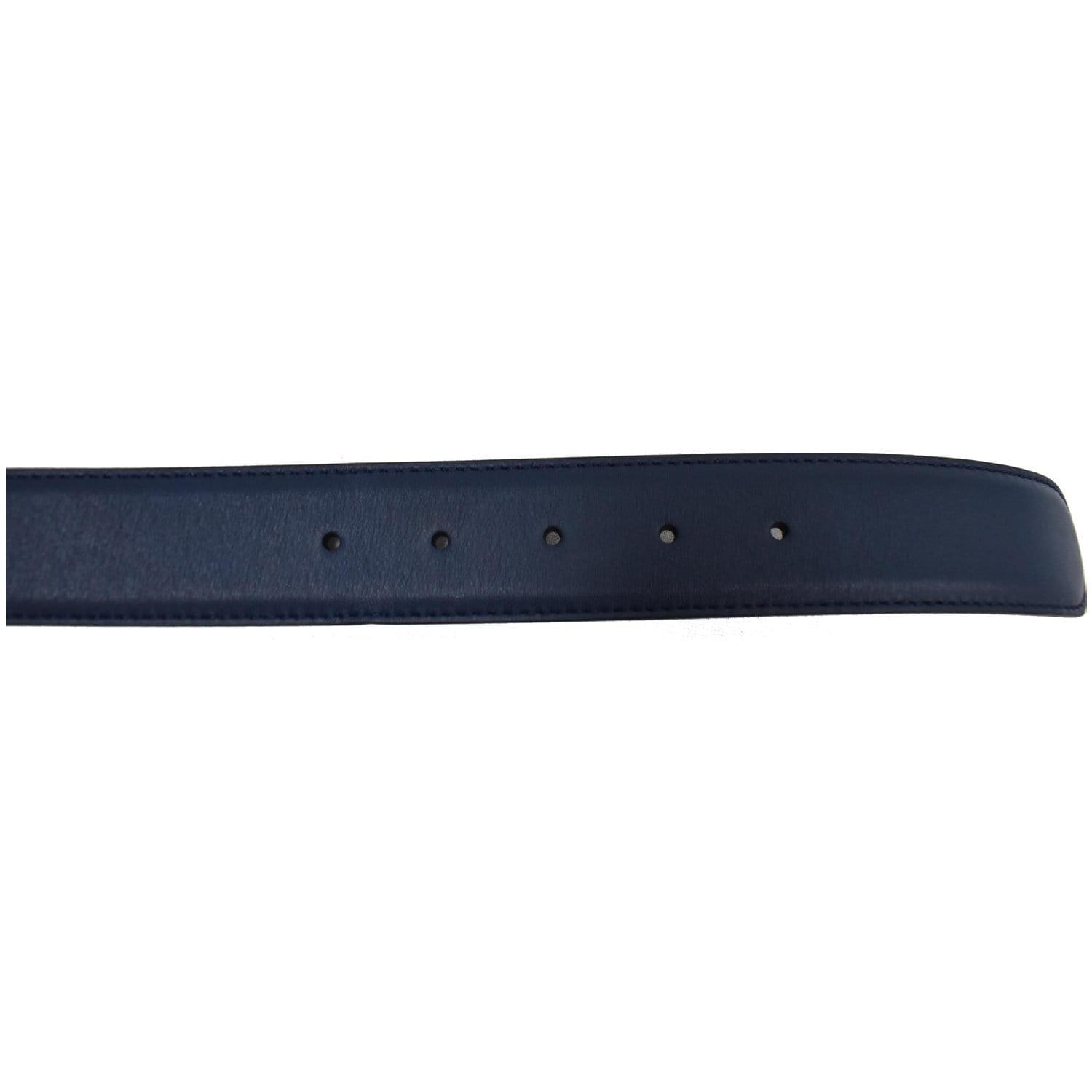 GUCCI GG Reversible Leather Belt Blue/Black 546386 Size 90.36