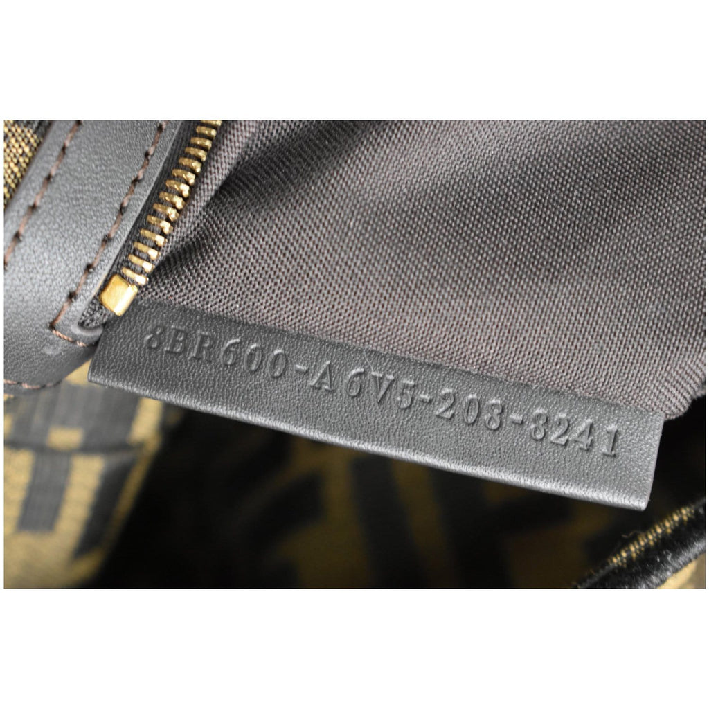 FENDI Mini Baguette Zucca Canvas Shoulder Bag Brown
