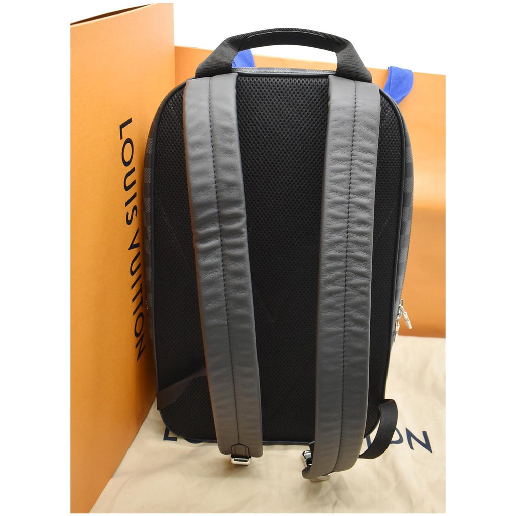 LOUIS VUITTON Michael Damier Graphite Canvas Backpack Bag Black