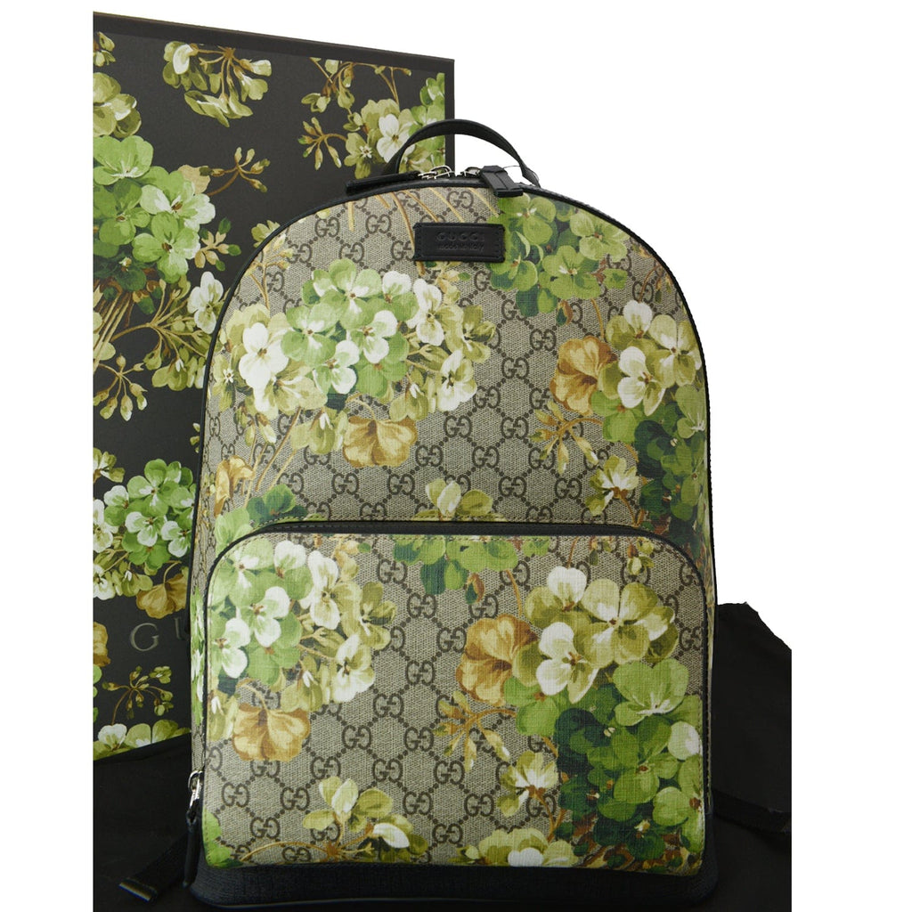 GUCCI Blooms GG Supreme Monogram Backpack Beige 406370