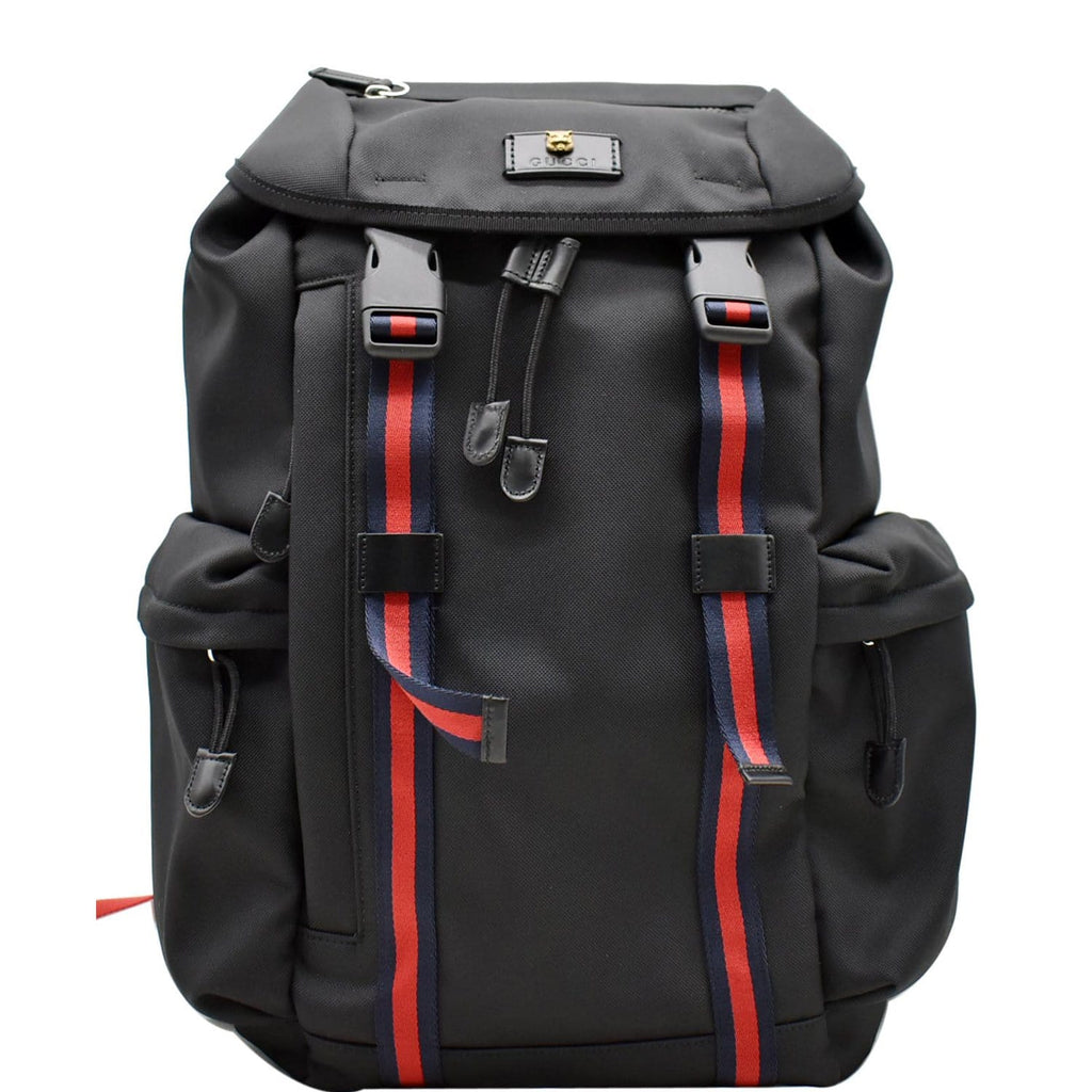 GUCCI Techno Fabric Backpack Bag Black 429037