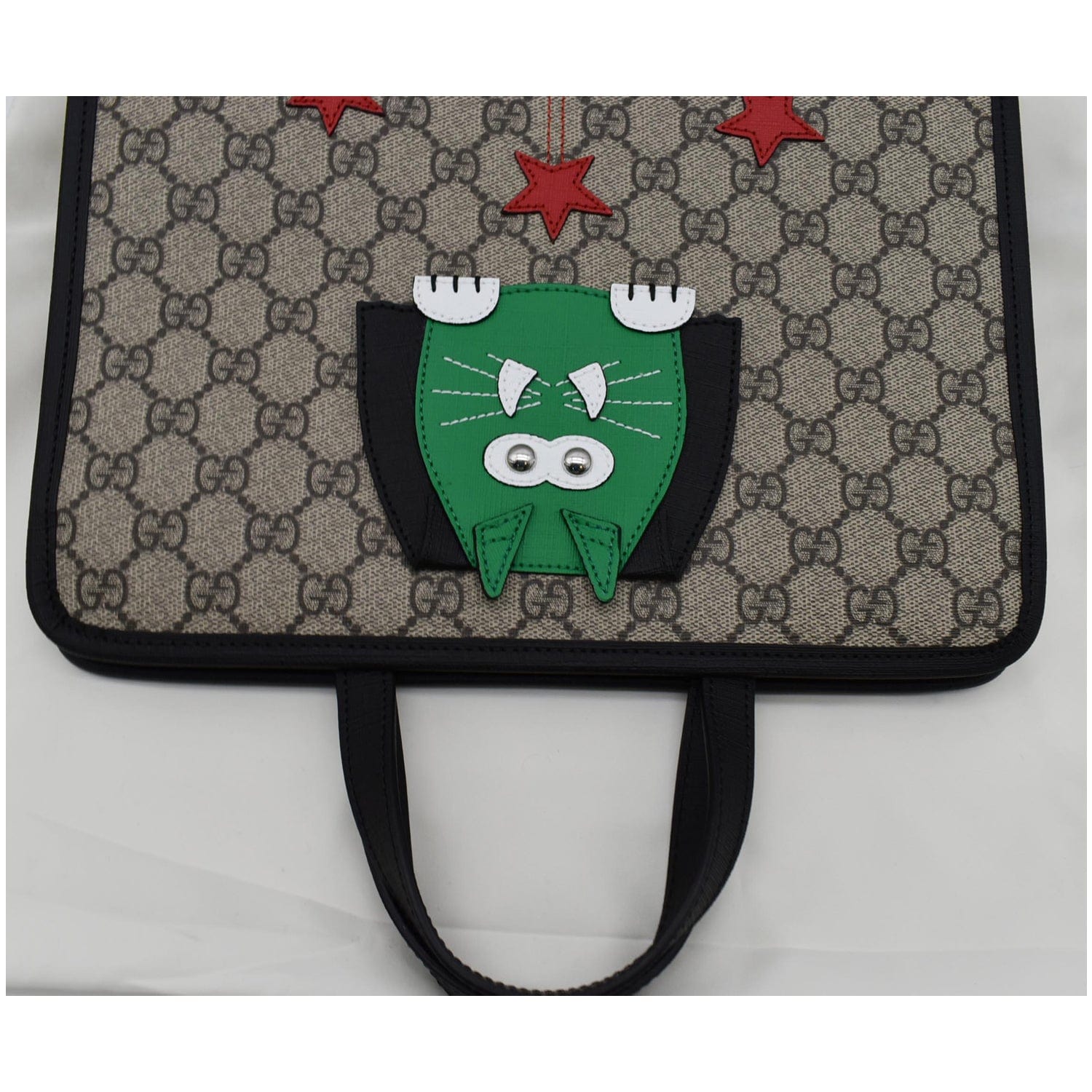 GUCCI Children�s Cat Printed GG Canvas Tote Bag Beige 645290