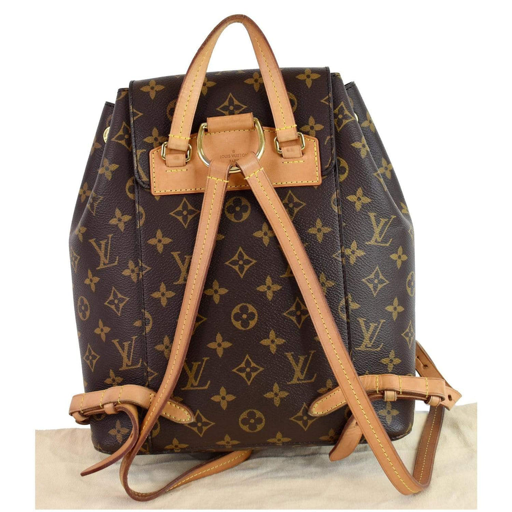 LOUIS VUITTON Montsouris NM Monogram Canvas Backpack Bag Brown