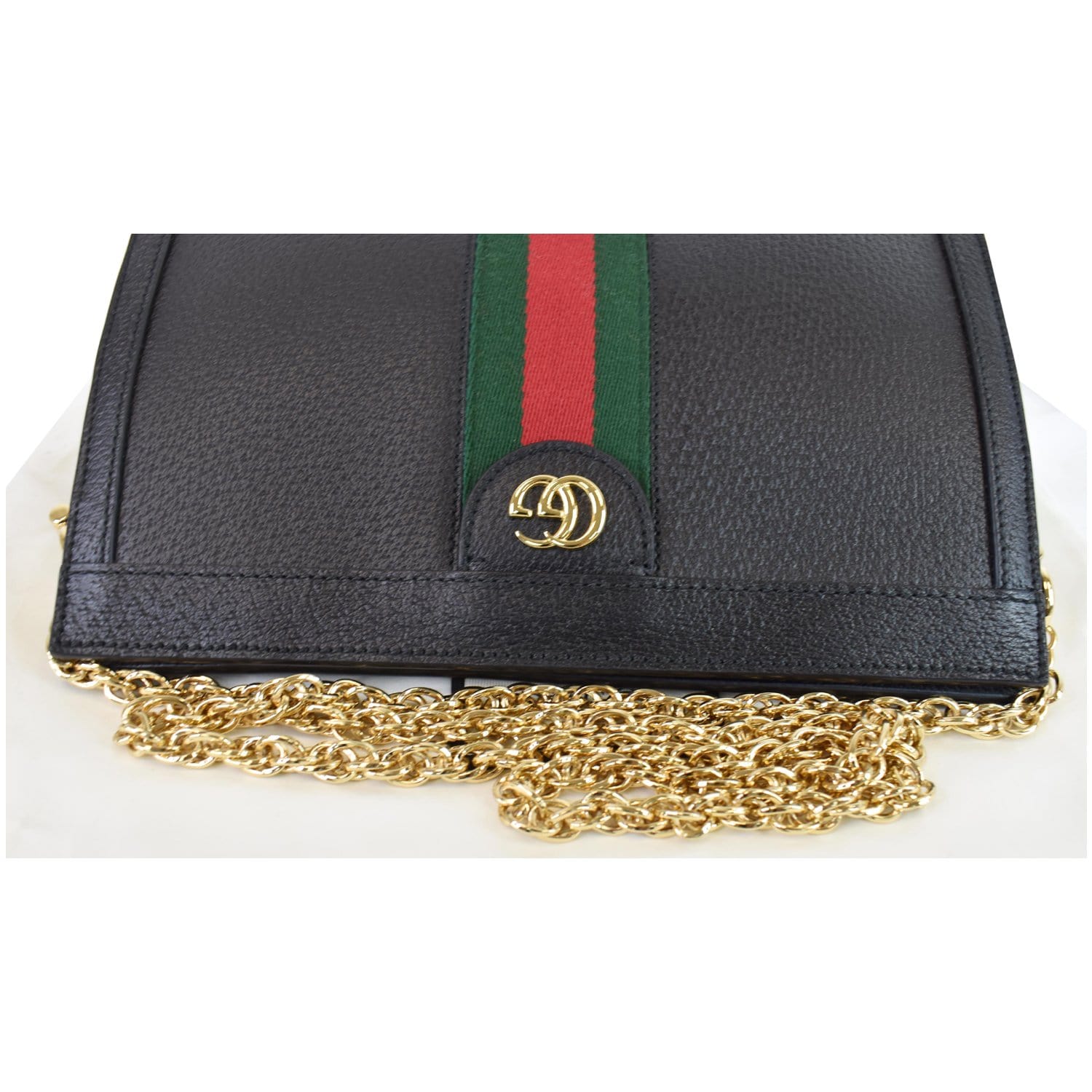 GUCCI Ophidia Small Web Calfskin Shoulder Bag Black 503877