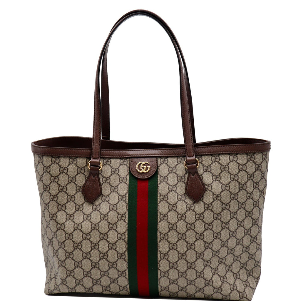 GUCCI Ophidia Medium GG Supreme Canvas Tote Bag Beige