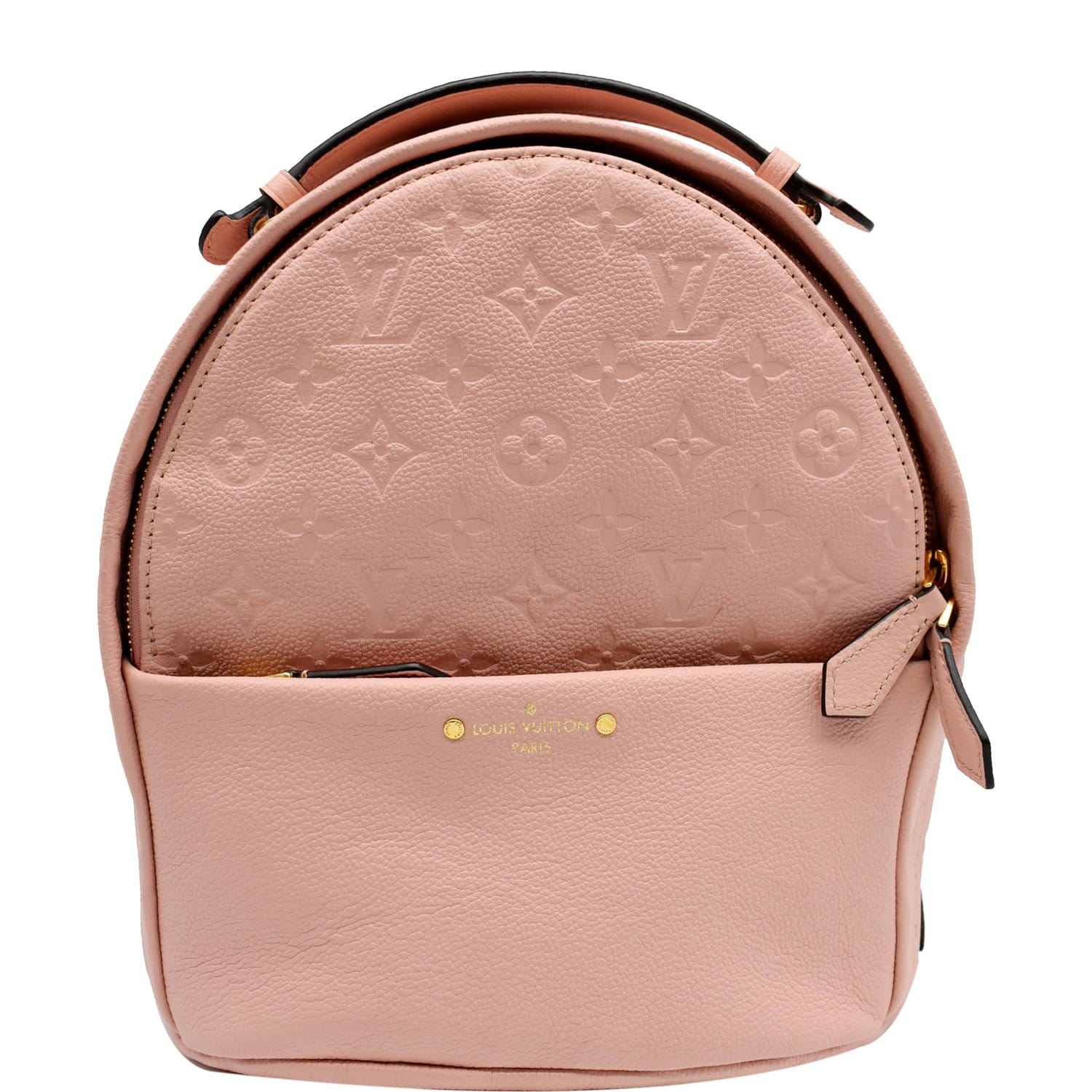 LOUIS VUITTON Sorbonne Monogram Empreinte Leather Backpack Rose Poudre