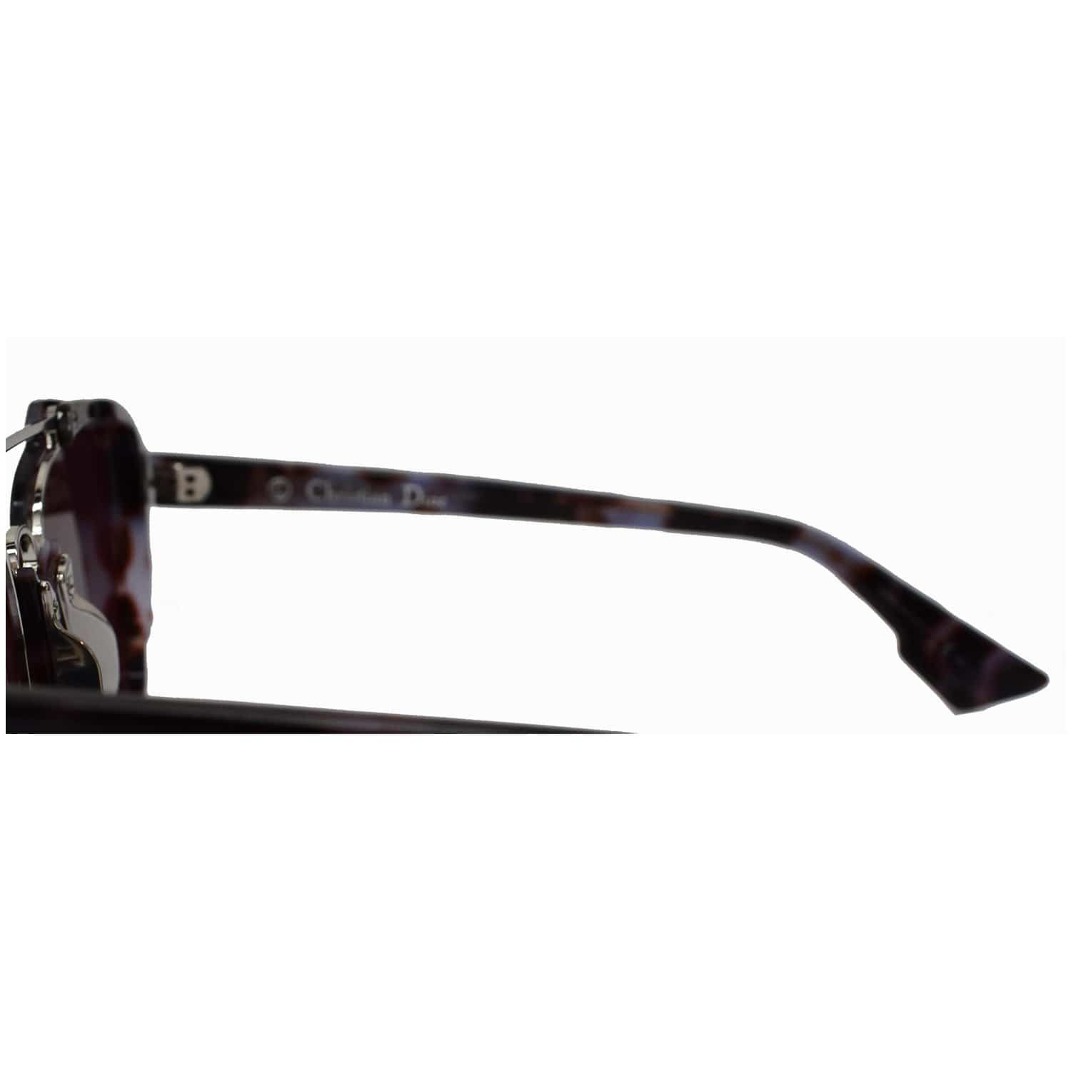 Christian Dior Abstract YH0/A1 58 Women Havana Sunglasses Orange Mirrored Lens