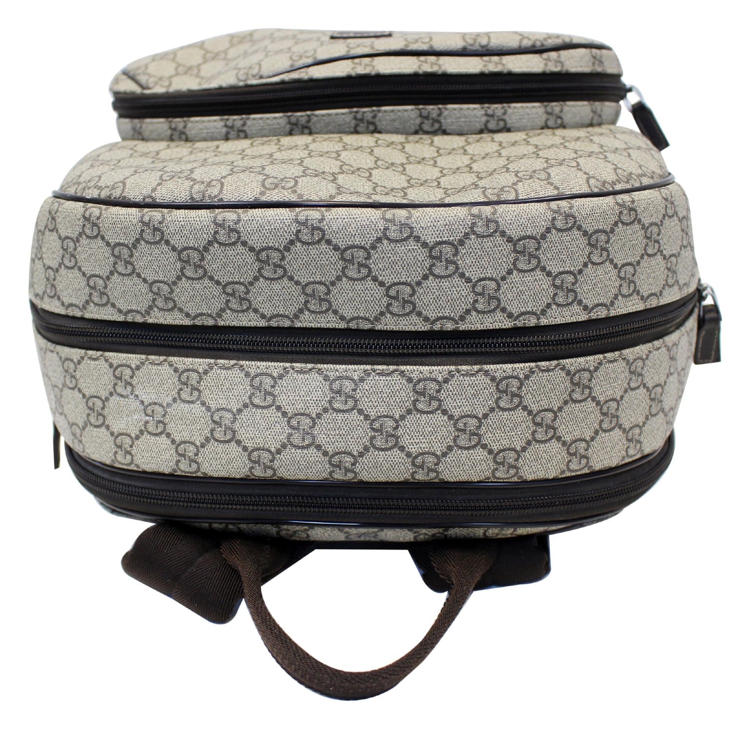 Gucci GG Supreme Canvas Trolley Backpack Bag Beige