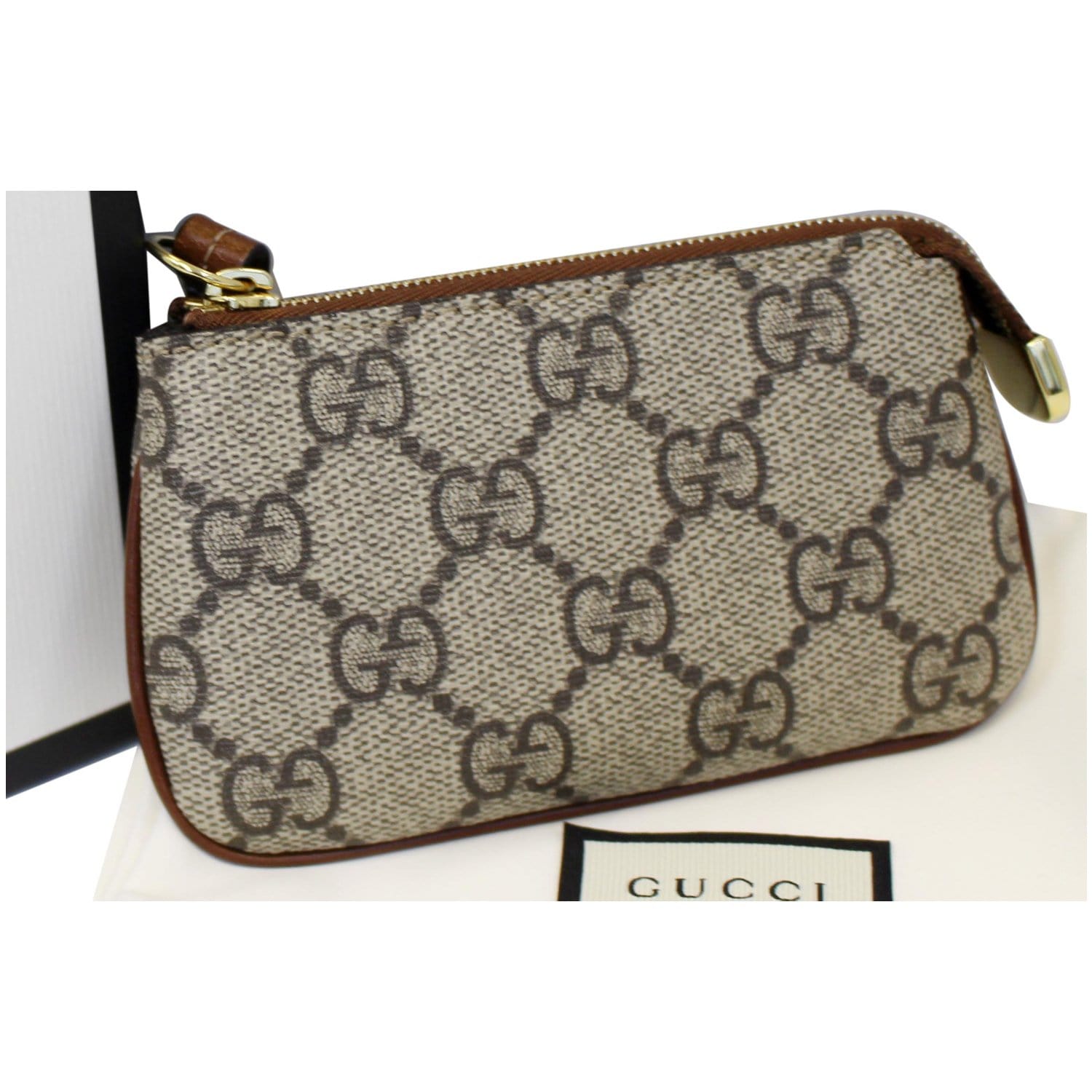 GUCCI GG Supreme Monogram Key Case Beige