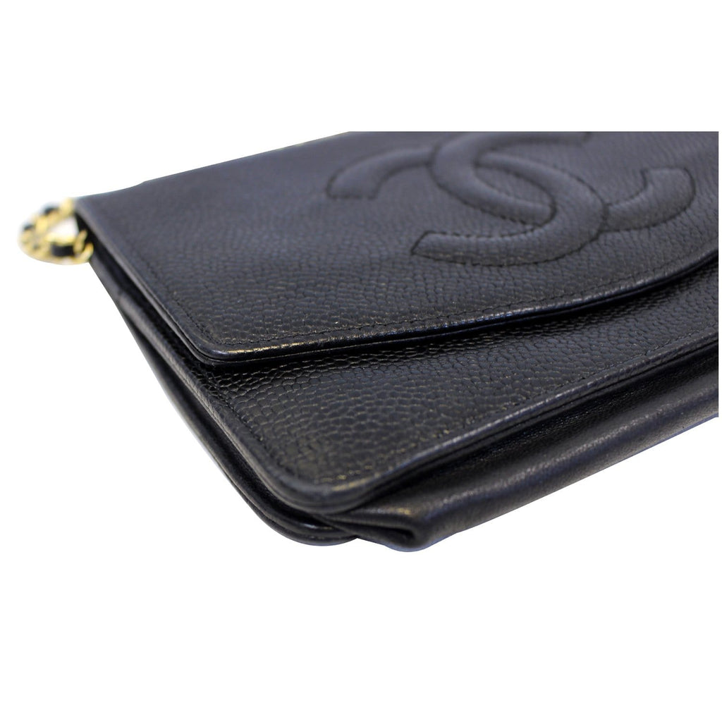 CHANEL Timeless WOC Caviar Leather Clutch Crossbody Bag Black