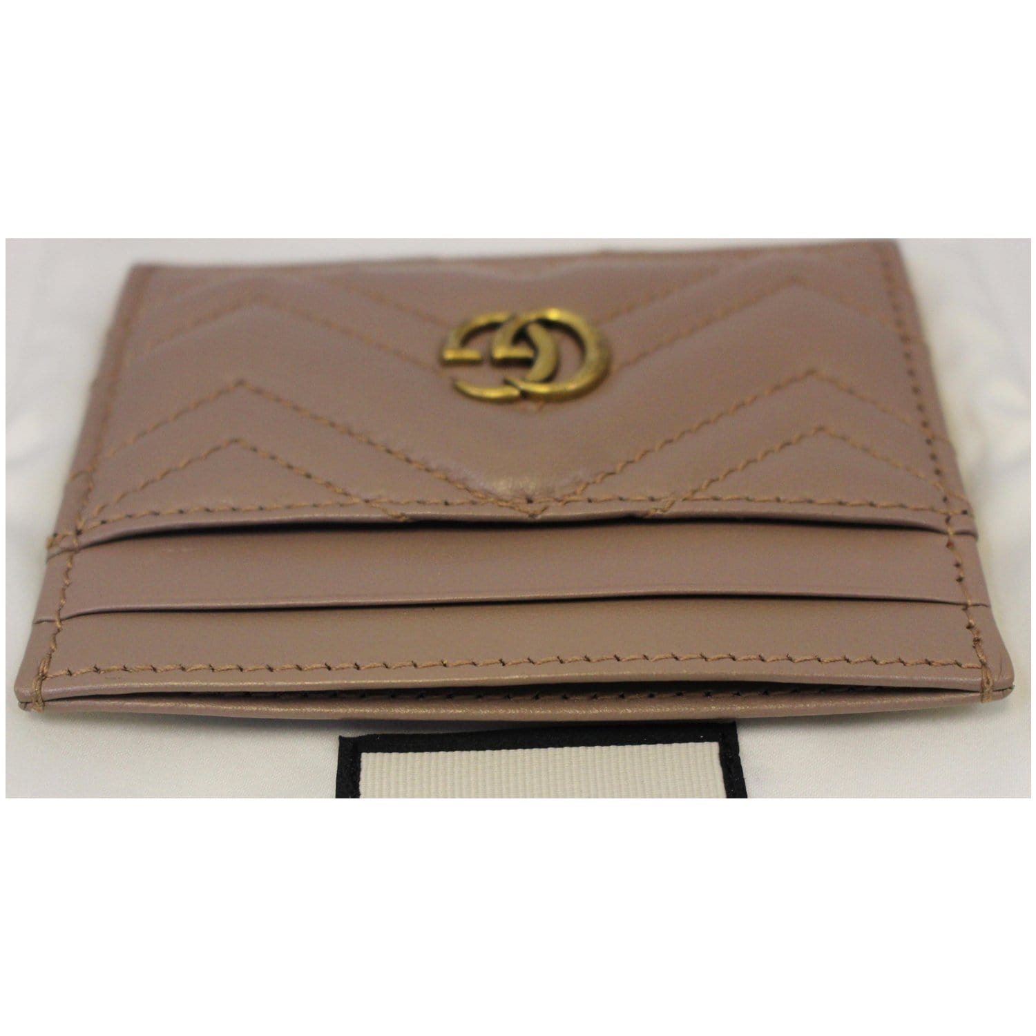GUCCI GG Marmont Leather  Case Taupe 443127