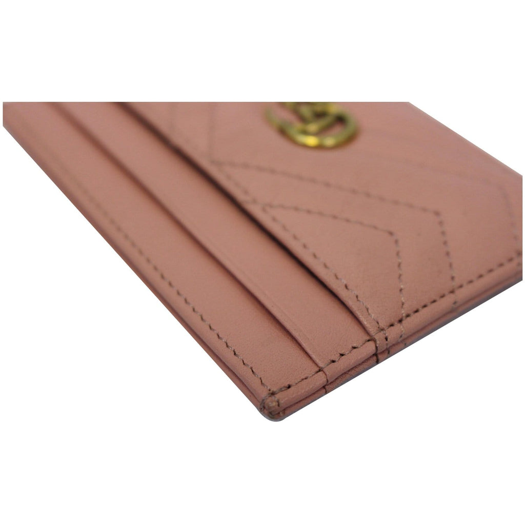 GUCCI GG Marmont Leather  Case Taupe Pink 443127