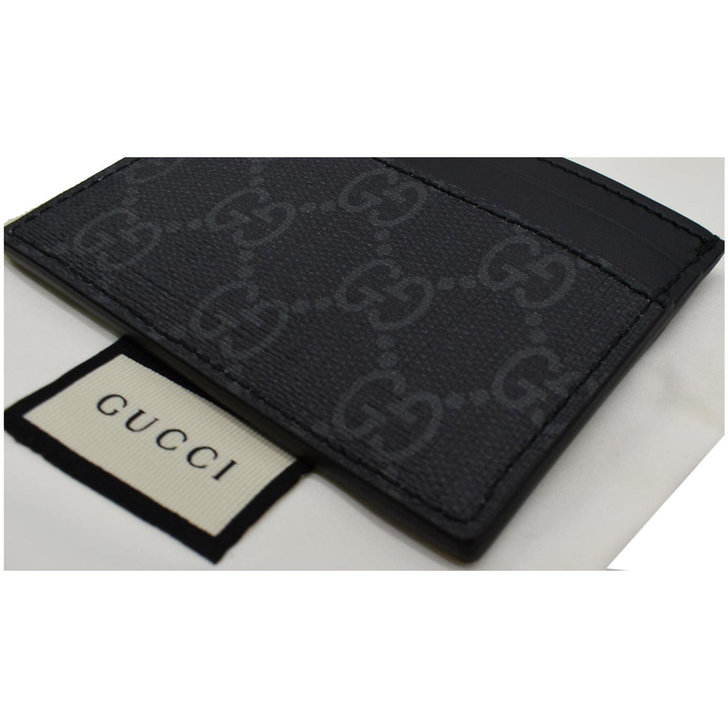 GUCCI Kingsnake Print GG Supreme Monogram  Case Black 451277