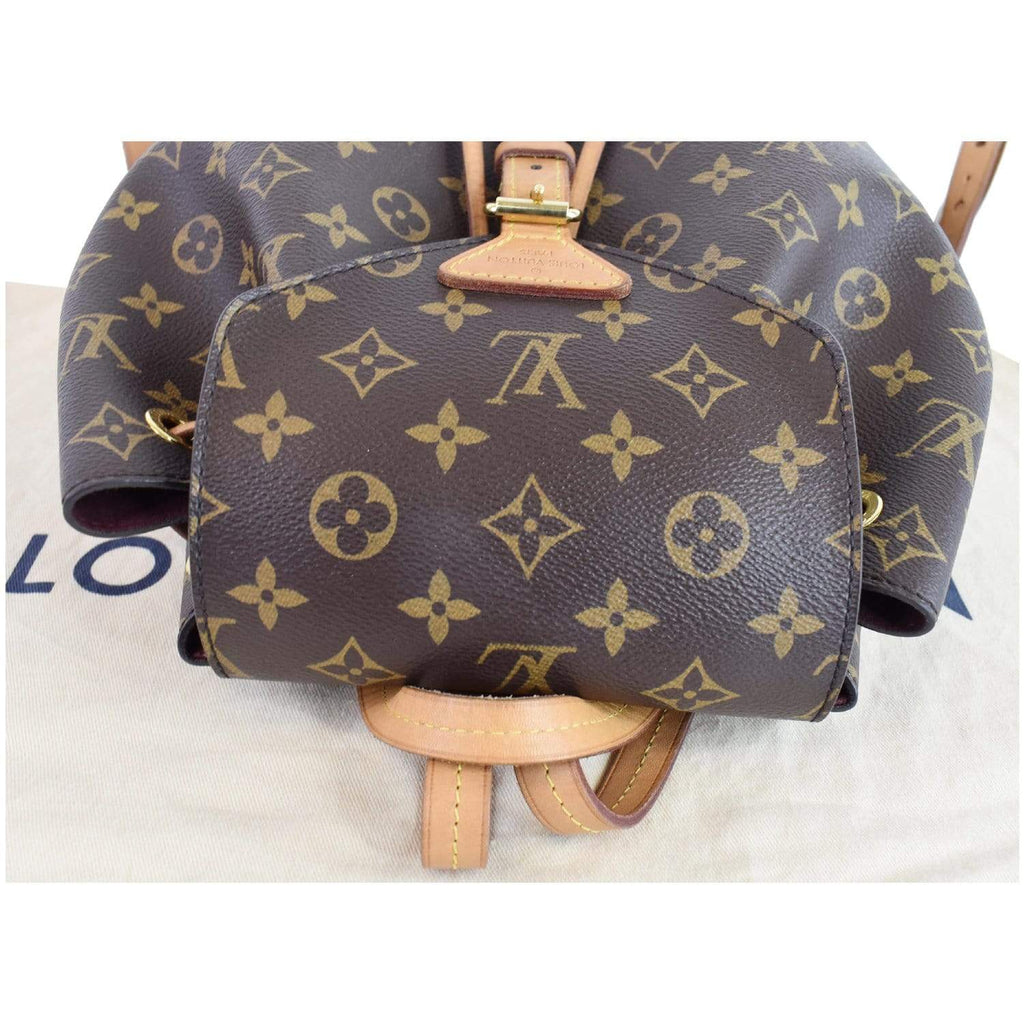 LOUIS VUITTON Montsouris NM Monogram Canvas Backpack Bag Brown
