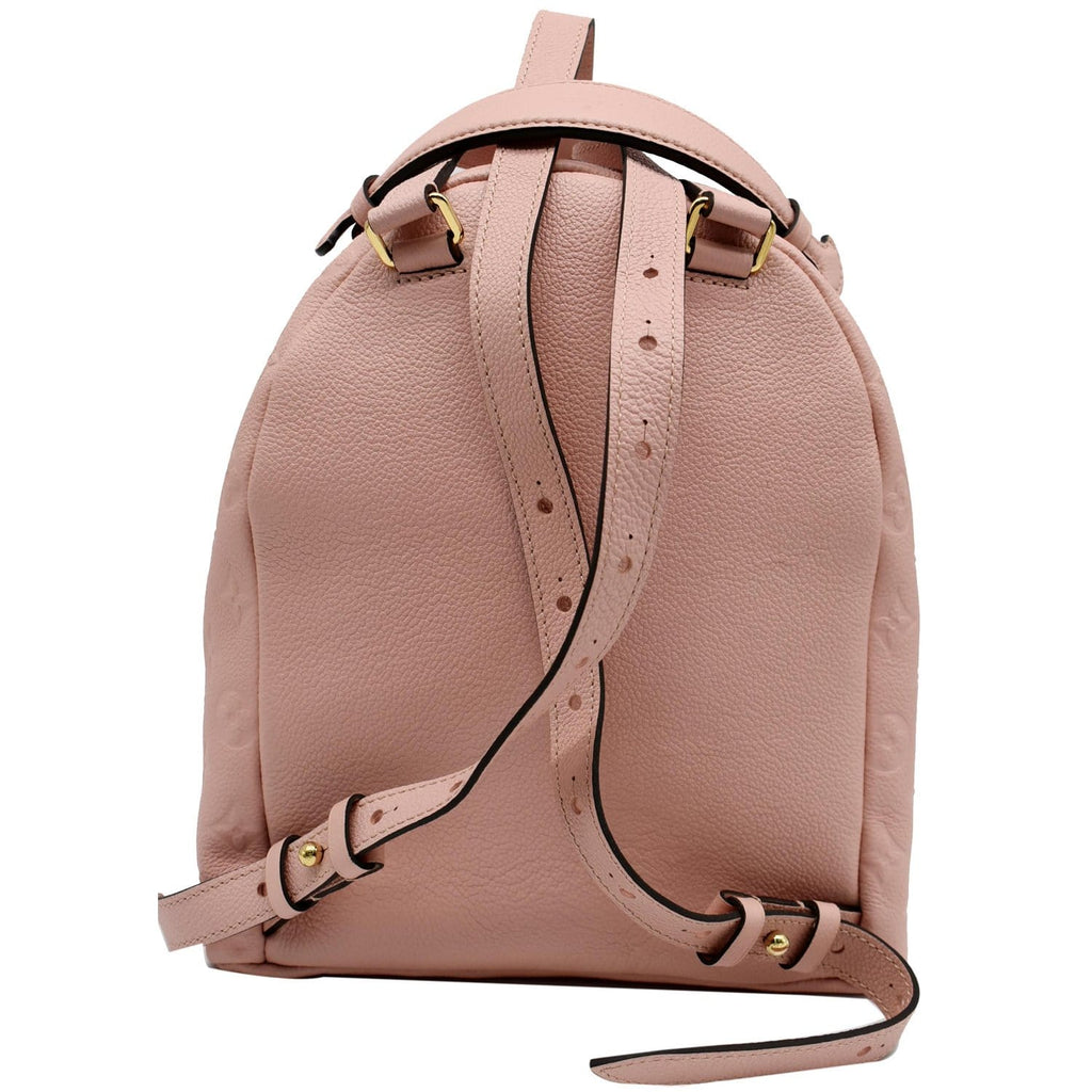 LOUIS VUITTON Sorbonne Monogram Empreinte Leather Backpack Rose Poudre