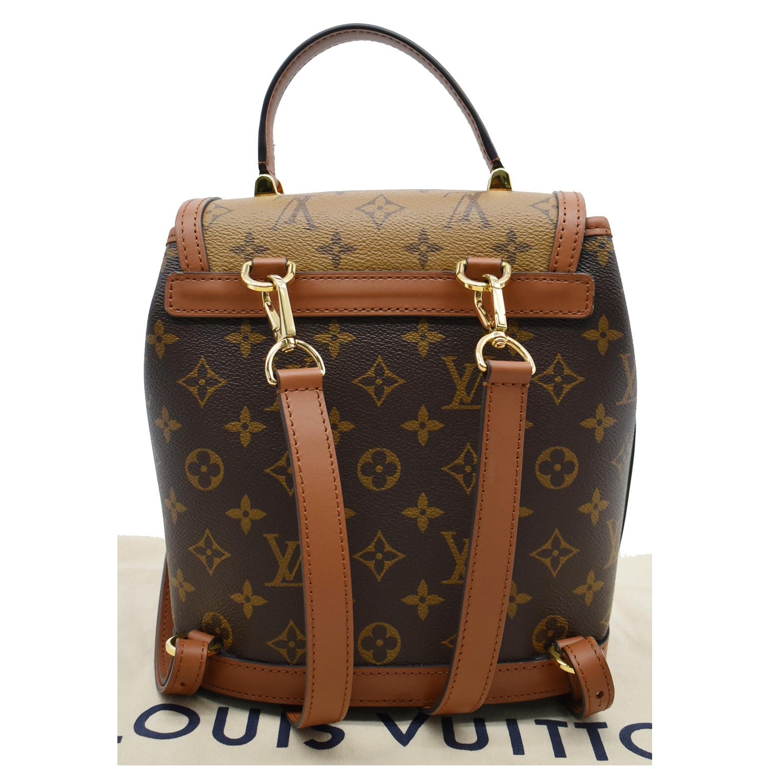 LOUIS VUITTON Dauphine PM Monogram Reverse Canvas Backpack Brown