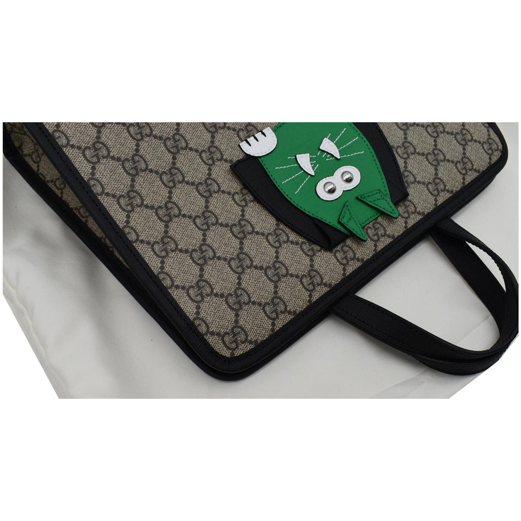 GUCCI Children�s Cat Printed GG Canvas Tote Bag Beige 645290