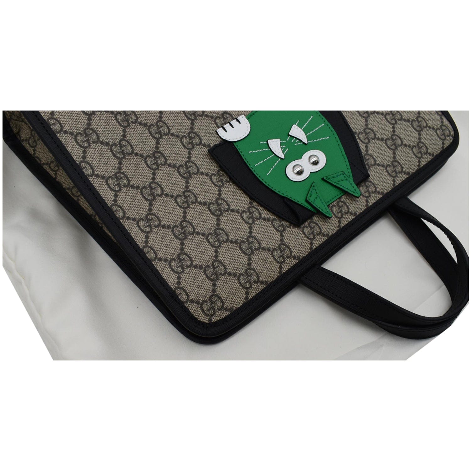 GUCCI Children�s Cat Printed GG Canvas Tote Bag Beige 645290