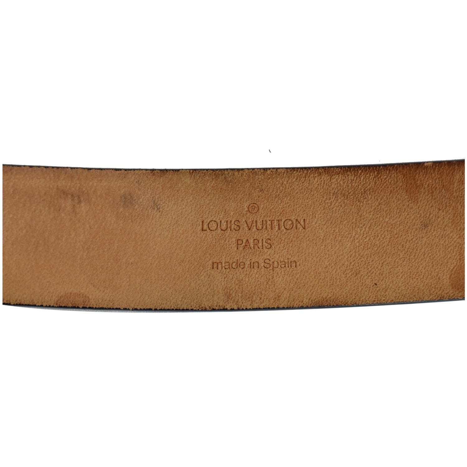 LOUIS VUITTON LV Initiales Leather Belt Black Size 85/34
