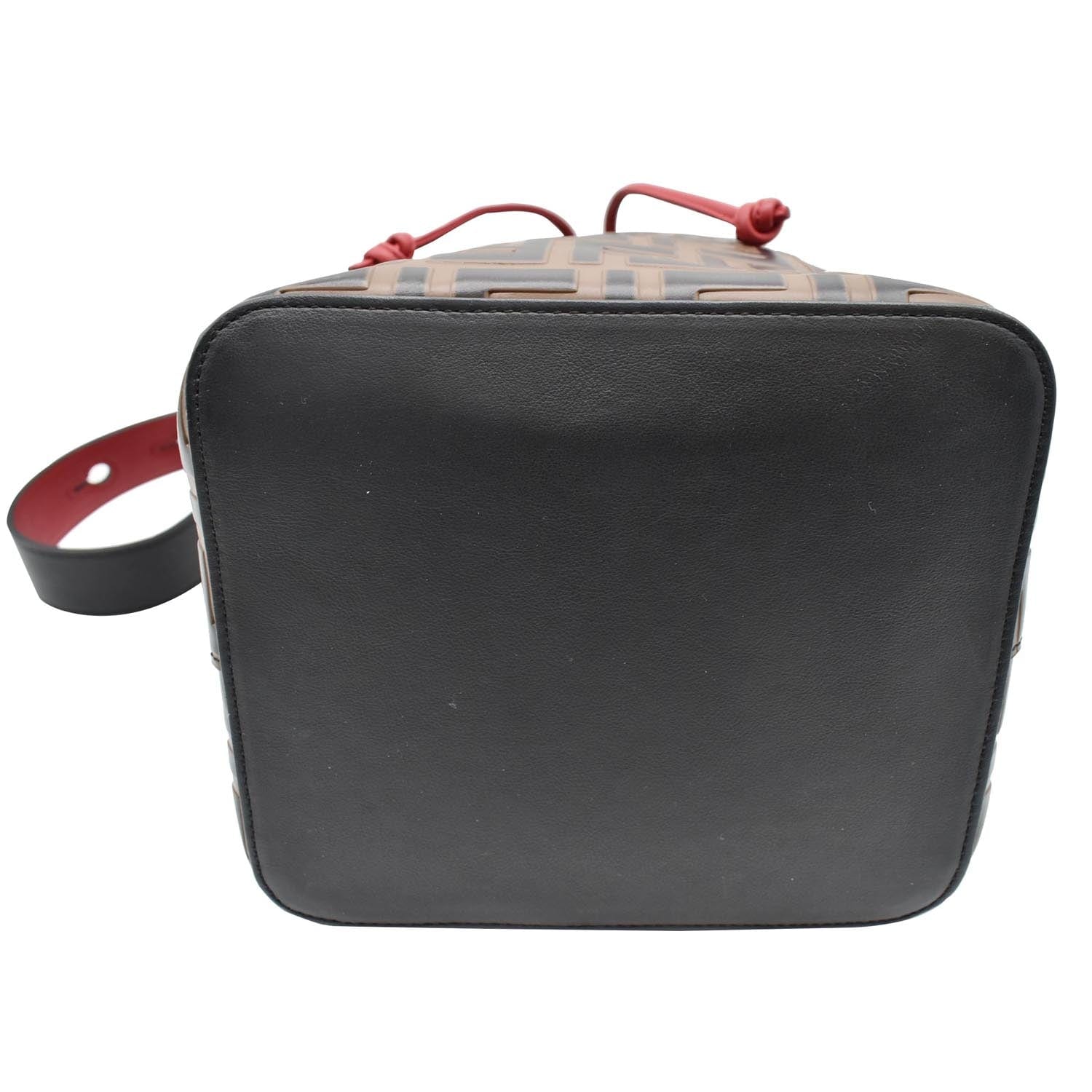 FENDI Mon Tresor Drawstring FF Canvas Bucket Bag Multicolor