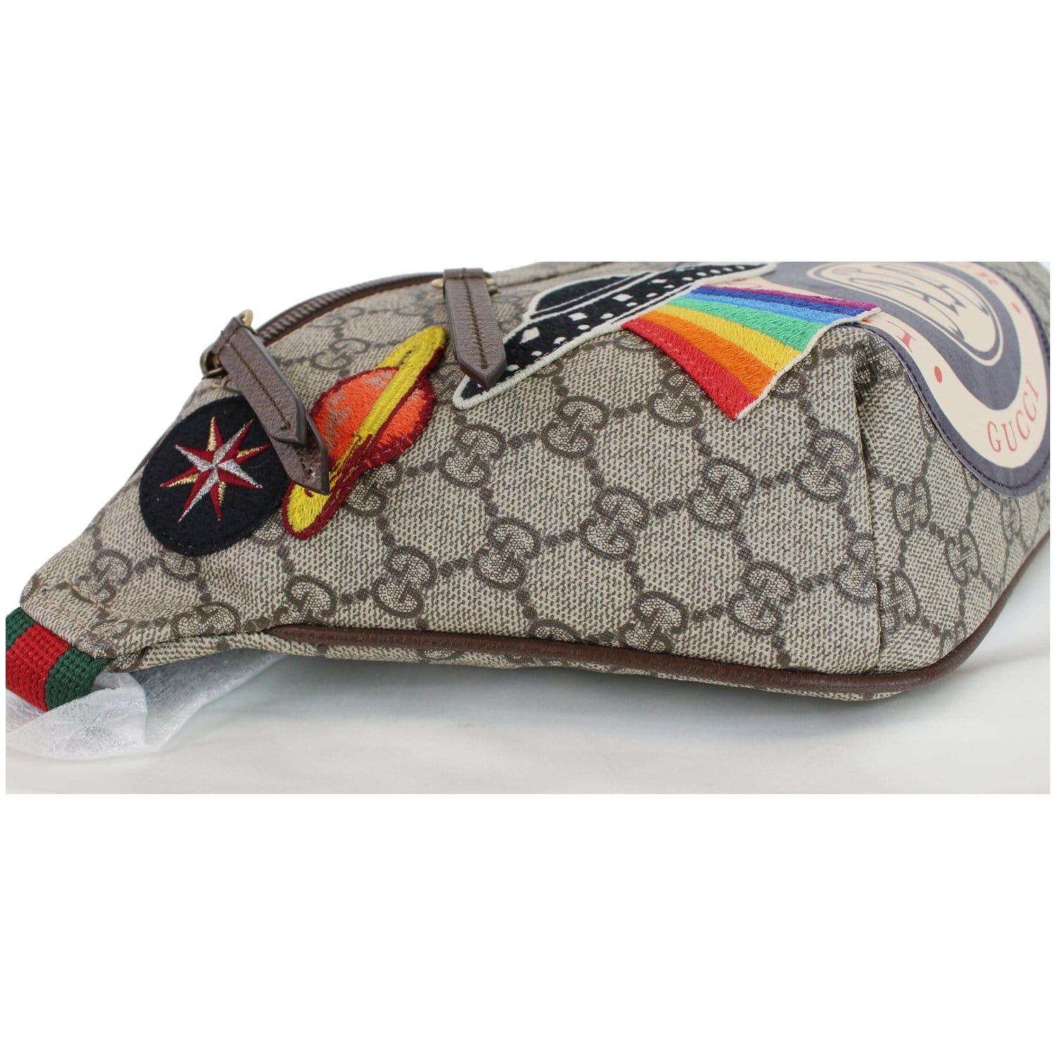 GUCCI Courrier GG Supreme Canvas Belt Waist Bum Bag Beige 529711
