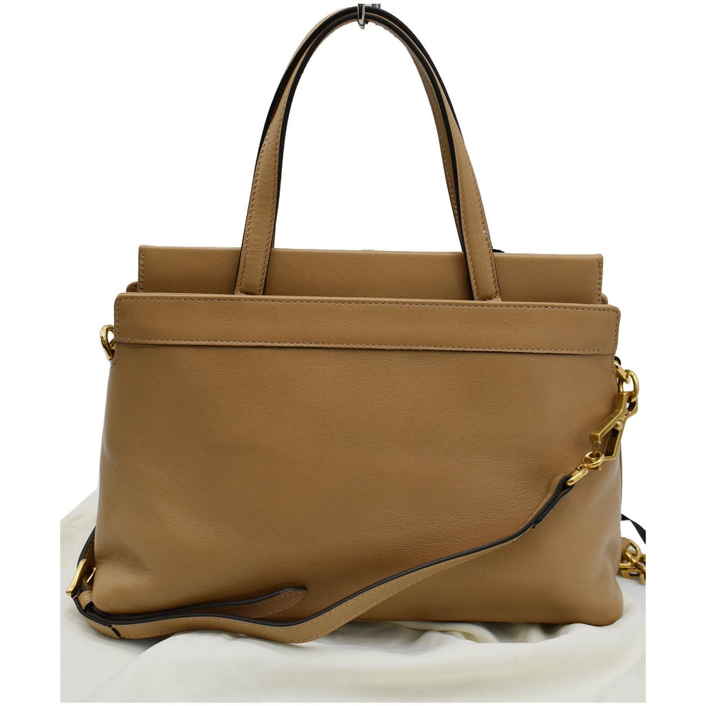 GUCCI Matisse GG Leather Top Handle Shoulder Bag Beige 631663