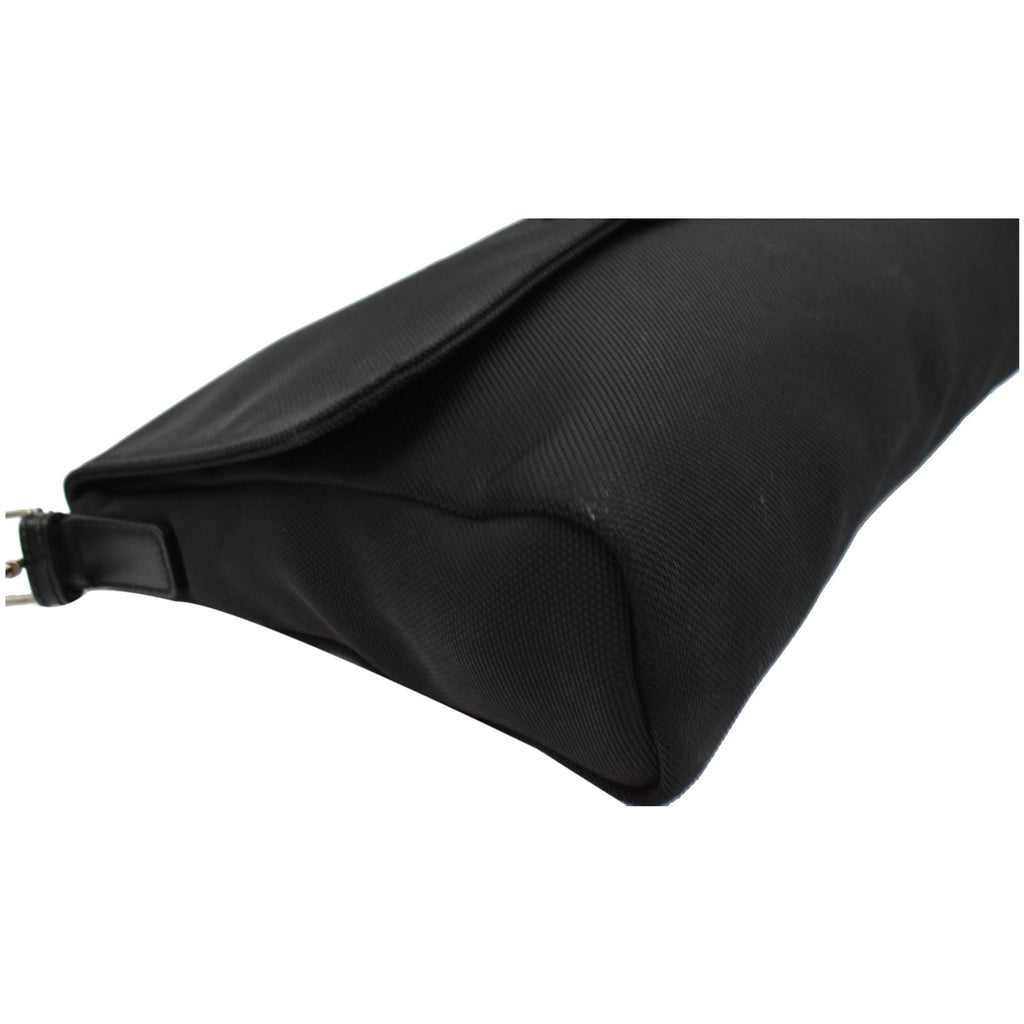 GUCCI Techno Large Web Nylon Canvas Messenger Bag Black 337074