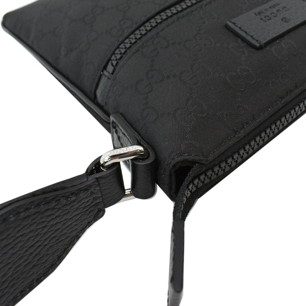 GUCCI Nylon GG Canvas Messenger Bag Black 449183