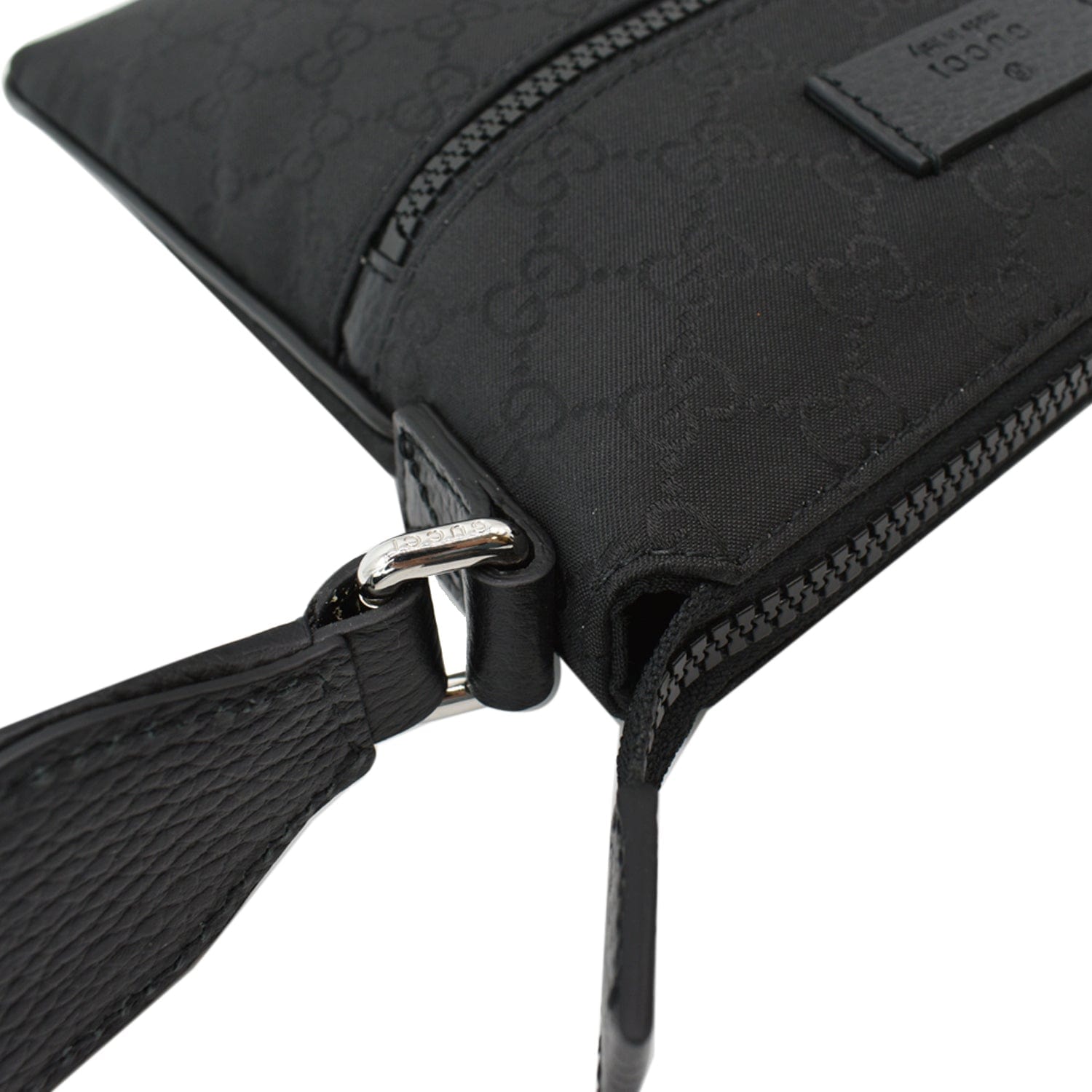 GUCCI Nylon GG Canvas Messenger Bag Black 449183