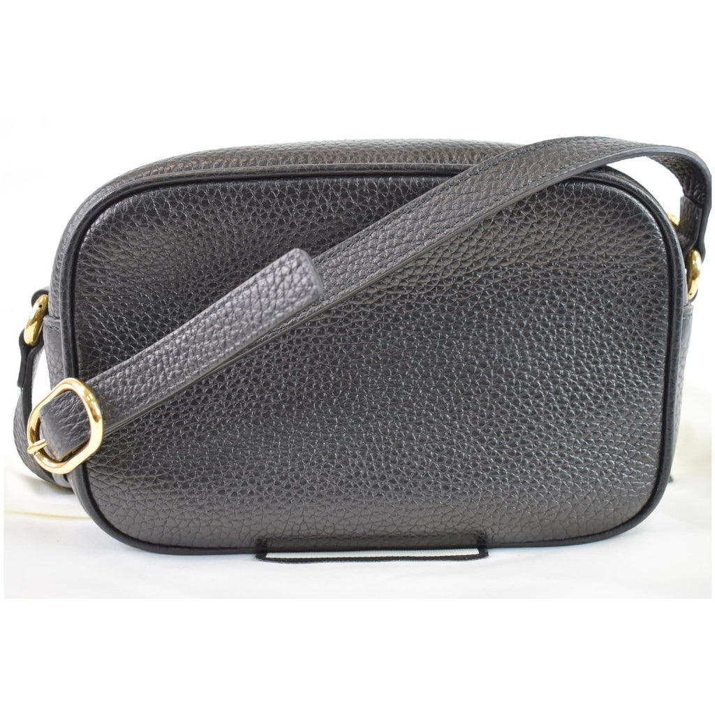 GUCCI Soho Disco Small Leather Crossbody Bag Black 347994