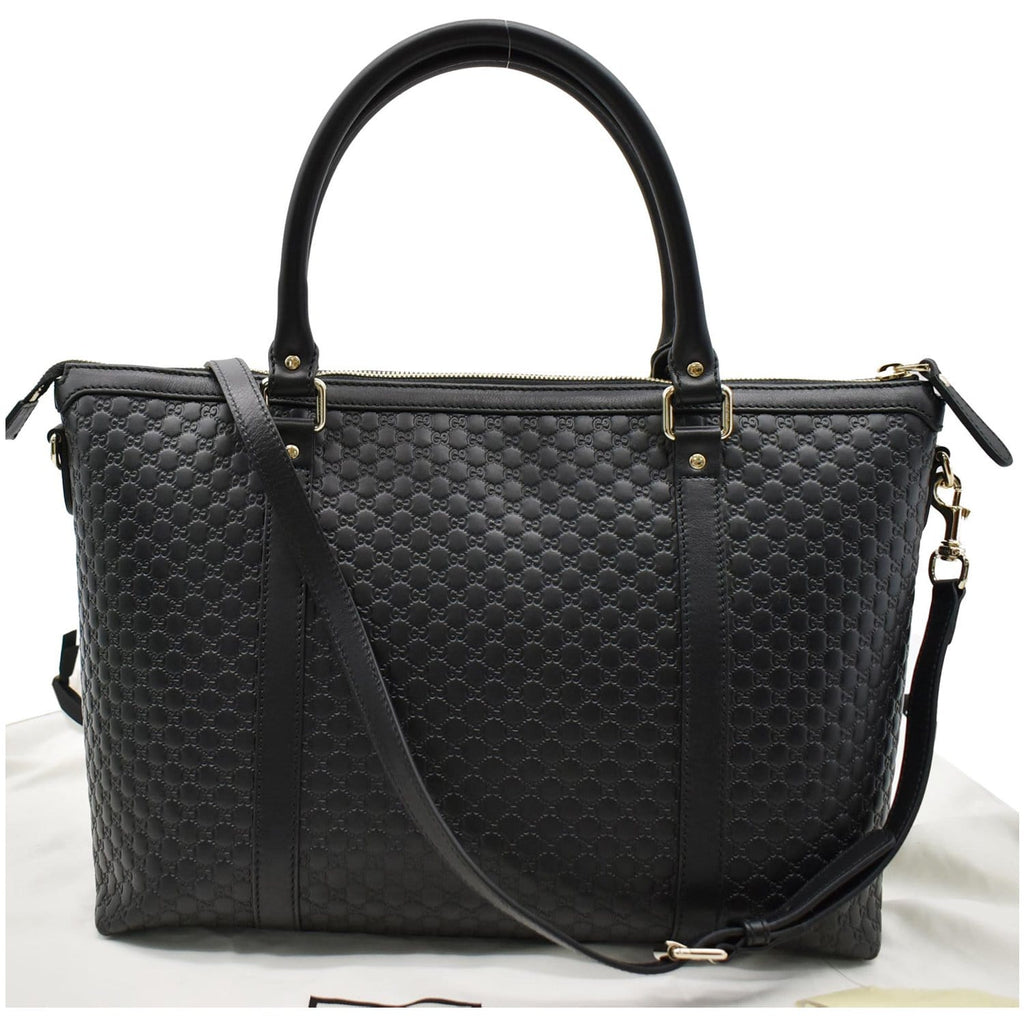 GUCCI Micro Guccissima Leather 2Way Shoulder Bag Black 449655