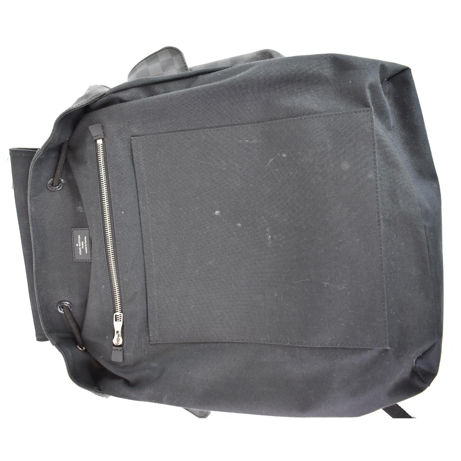 LOUIS VUITTON Christopher PM Damier Graphite Backpack Bag Black