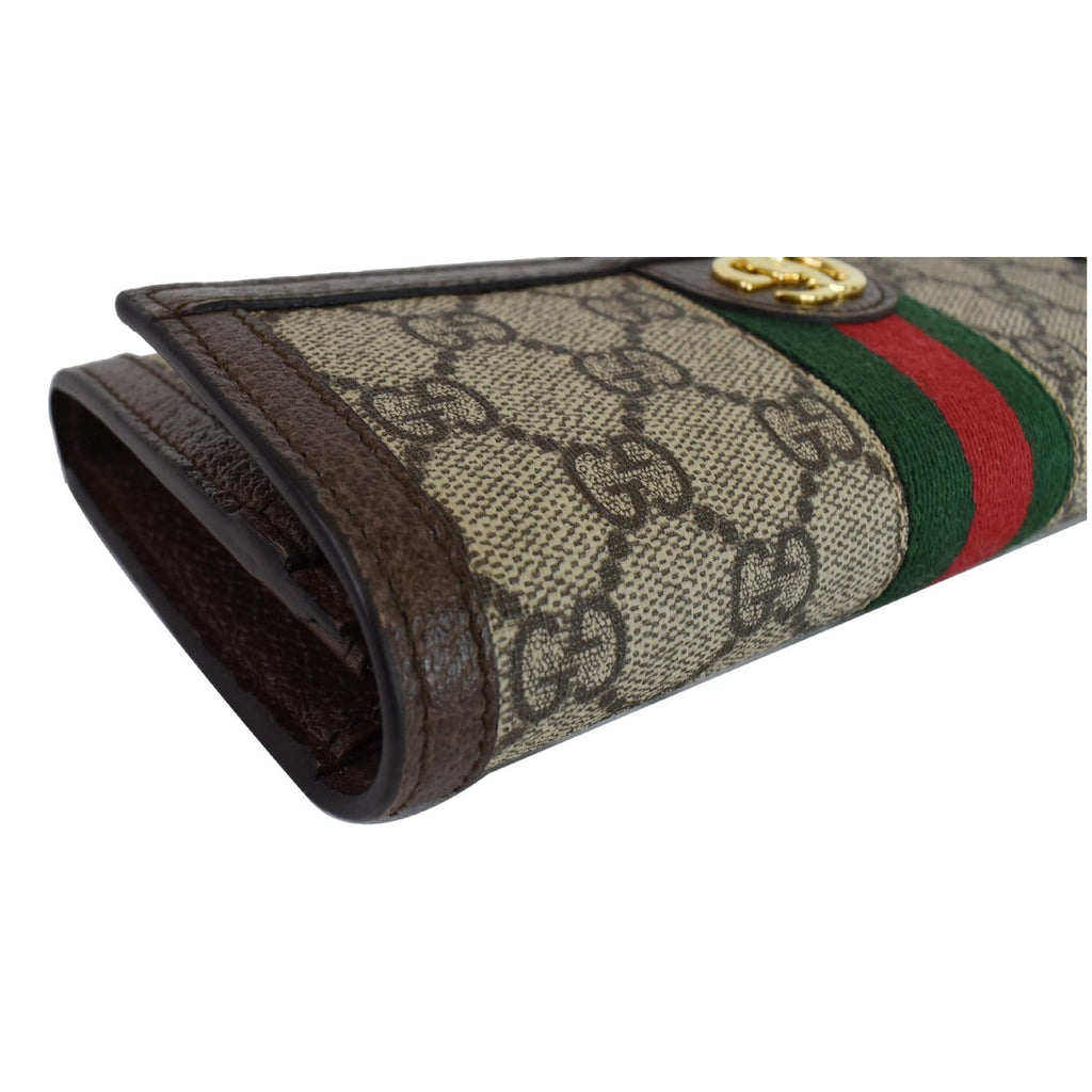 Gucci Ophidia GG Continental Supreme Canvas Wallet Beige 523153